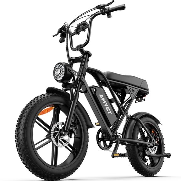 AMYET G60 Electric Bike for Adults, 750W, 20Ah,28MPH, 20"x4" Fat Tire E Mountain Bike, class 3, UL2849