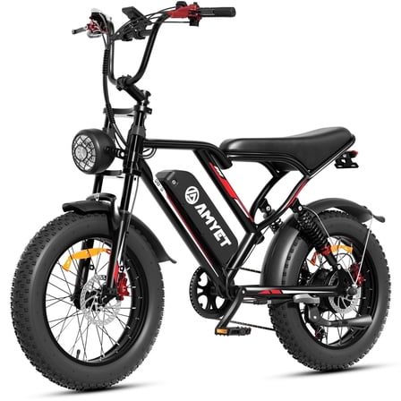 AMYET S8-S Electric Bike 1500W Peak 48V 20Ah 34MPH, 20"x4.0" Fat Tire Ebike for Adults, Hydraulic Disc Brakes, UL2849