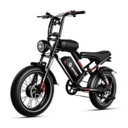 AMYET S8 Electric Bike, 20"*4.0 Fat Tire E-Mountain Bicycle, Peak 3000W Dual Motor 48V 25AH Electric Motorcycle for Adults UL2849