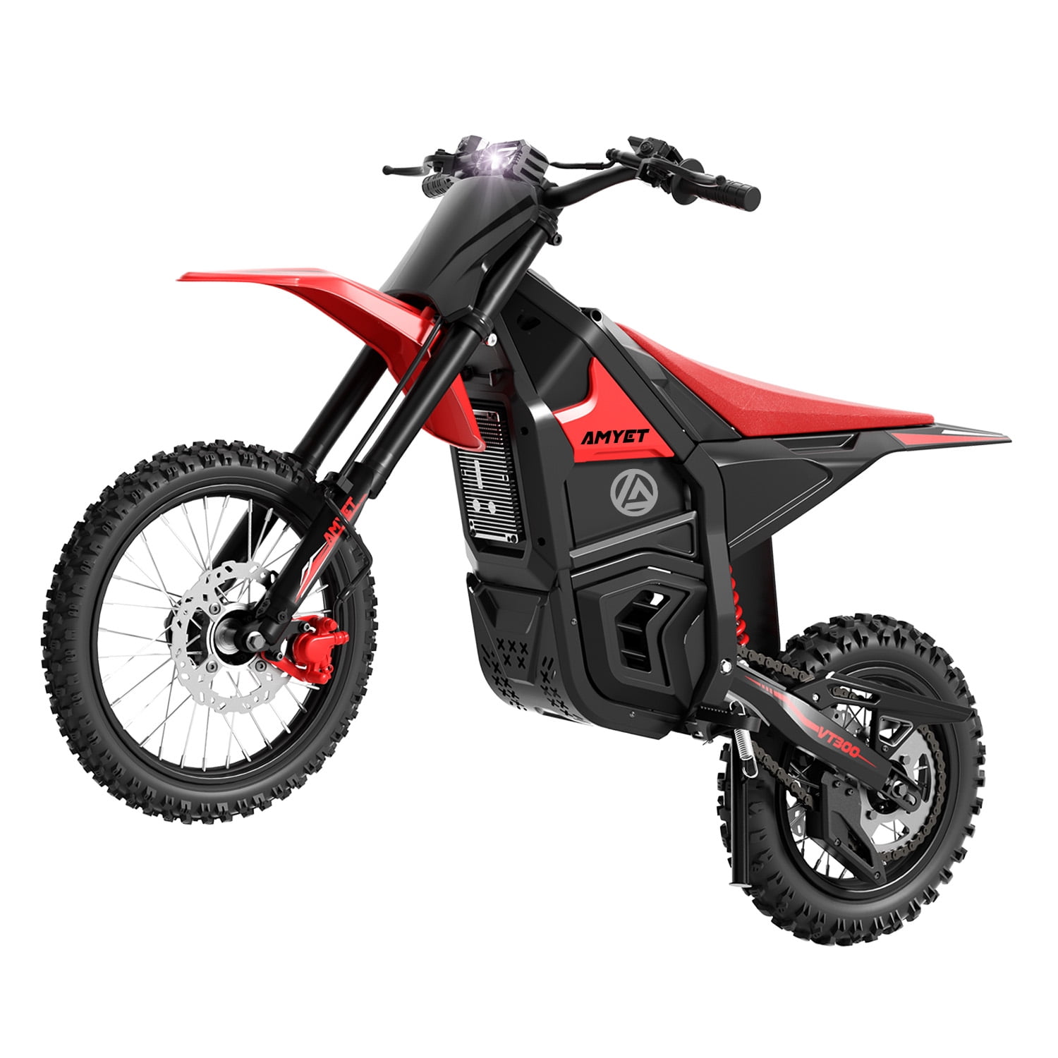 AMYET VT300 Electric Dirt Bike 3000W Peak Mid-Drive Motor, 40 MPH Electric Dirt Bike for Adults & Teens, 48V 23.4Ah Battery, 14"/12" Off-Road Fat Tire Electric Motorcycle