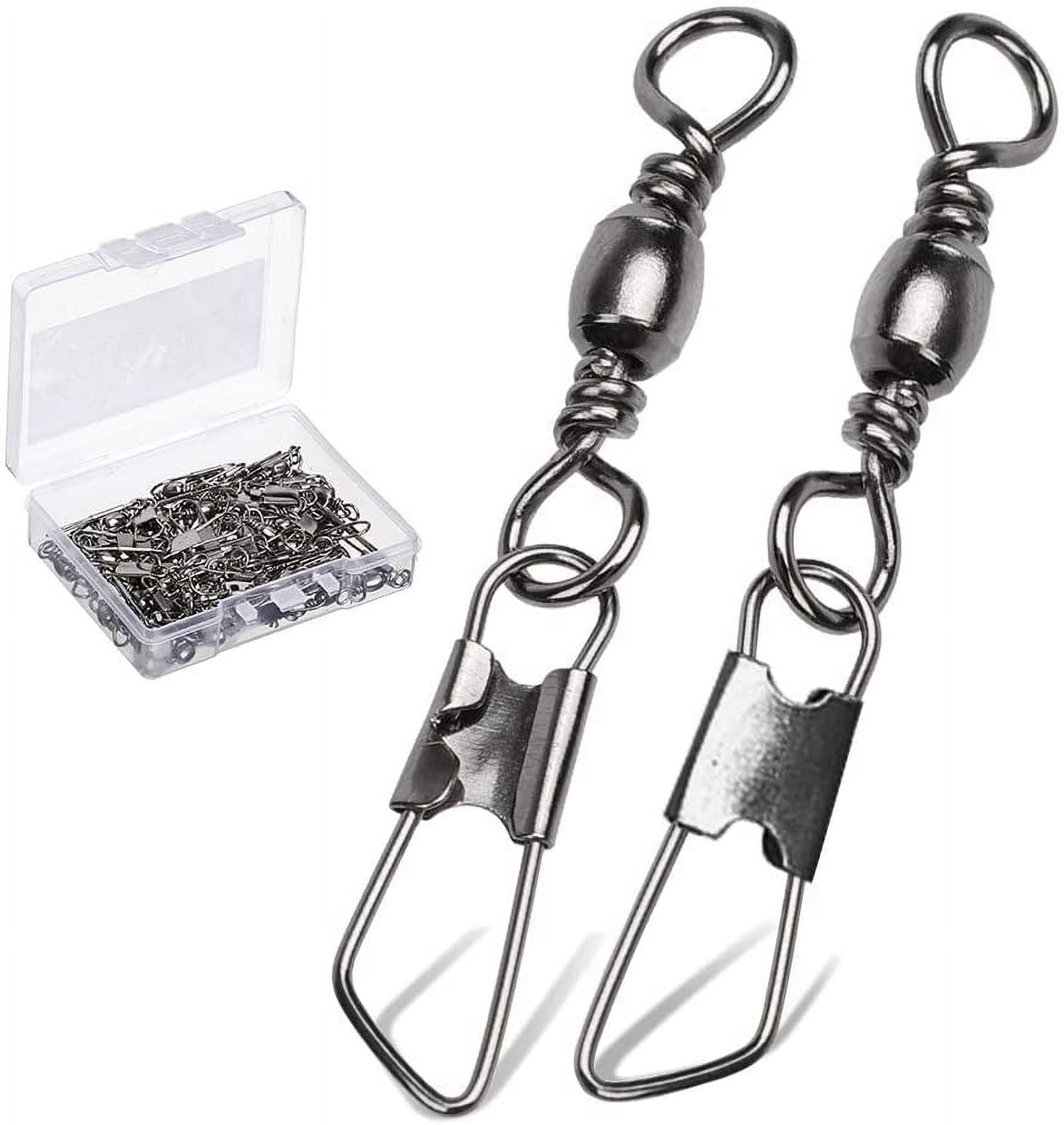 AMYSPORTS Stainless Steel Snap Swivel Saltwater High Strength Snaps