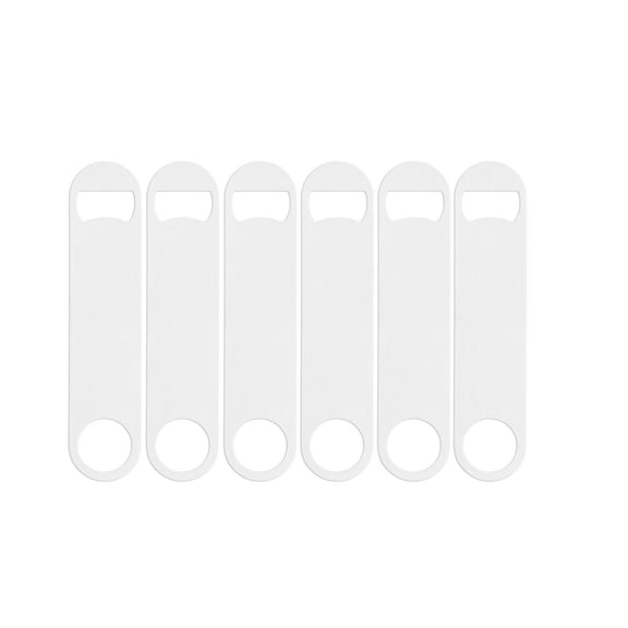 AMZ-12 White Stainless Steel Bottle Opener 6 pack