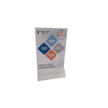 AMZ-20 5x7 Acrylic table tent (4 pack)