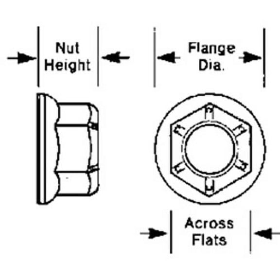 AMZ Clips And Fasteners 1/2-20 Sae Flange Locknutphos & Oil