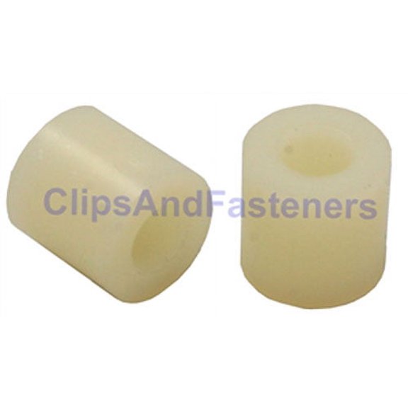 AMZ Clips And Fasteners 100 Nylon Spacer Bushings .257 I.D. 1/2 O.D. Length 5/8