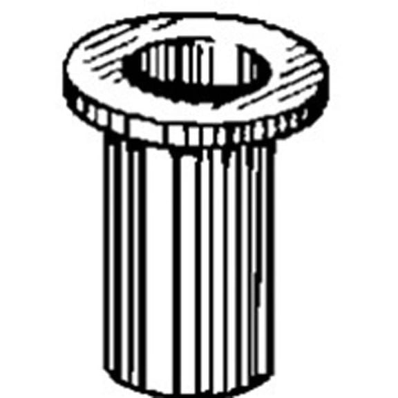 AMZ Clips And Fasteners 25 10-32 S.A.E Large Flange Thin Sheet Aluminum Nutsert