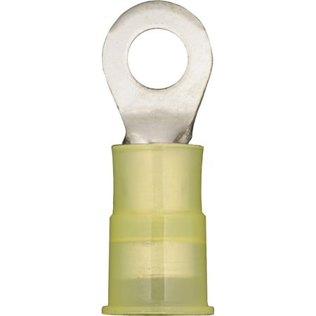 AMZ Clips And Fasteners 25 Solderless Terminal Rings 12-10 Gauge #8-#10 Ring Yellow