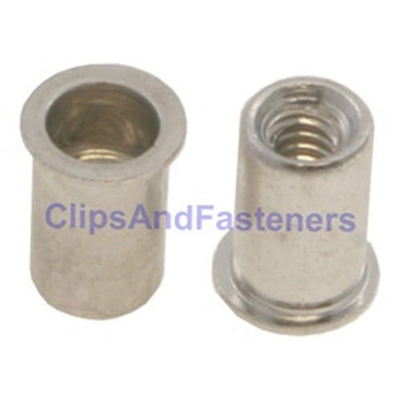 AMZ Clips And Fasteners 50 6-32 U.S.S. Thin Sheet Aluminum Nutserts
