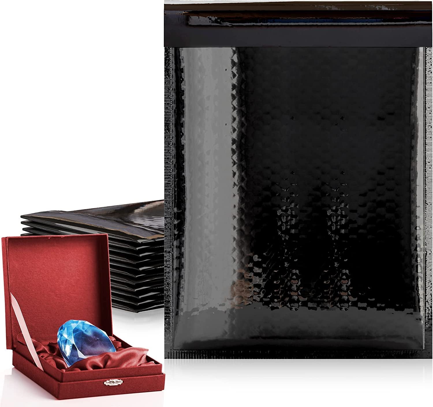 Bubble Mailers Padded Cushion Envelopes Black Peel and Seal 10 count 9.5 x 13.5 in