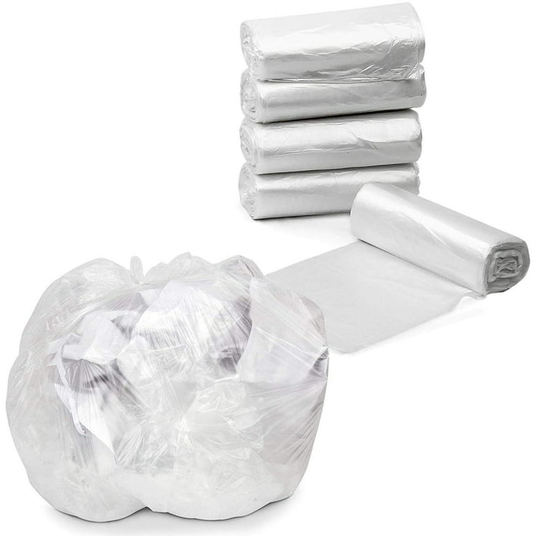 Clear Trash Can Liners, 12-16 Gallon, 24 x 33, 8 MIC, 1000 Per