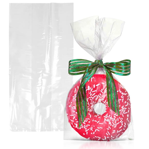 AMZ Supply Gusseted Poly Bags 4 x 2 x 8. Clear Polyethylene Bags 4x2x8. 2 Mil. Pack of 1000