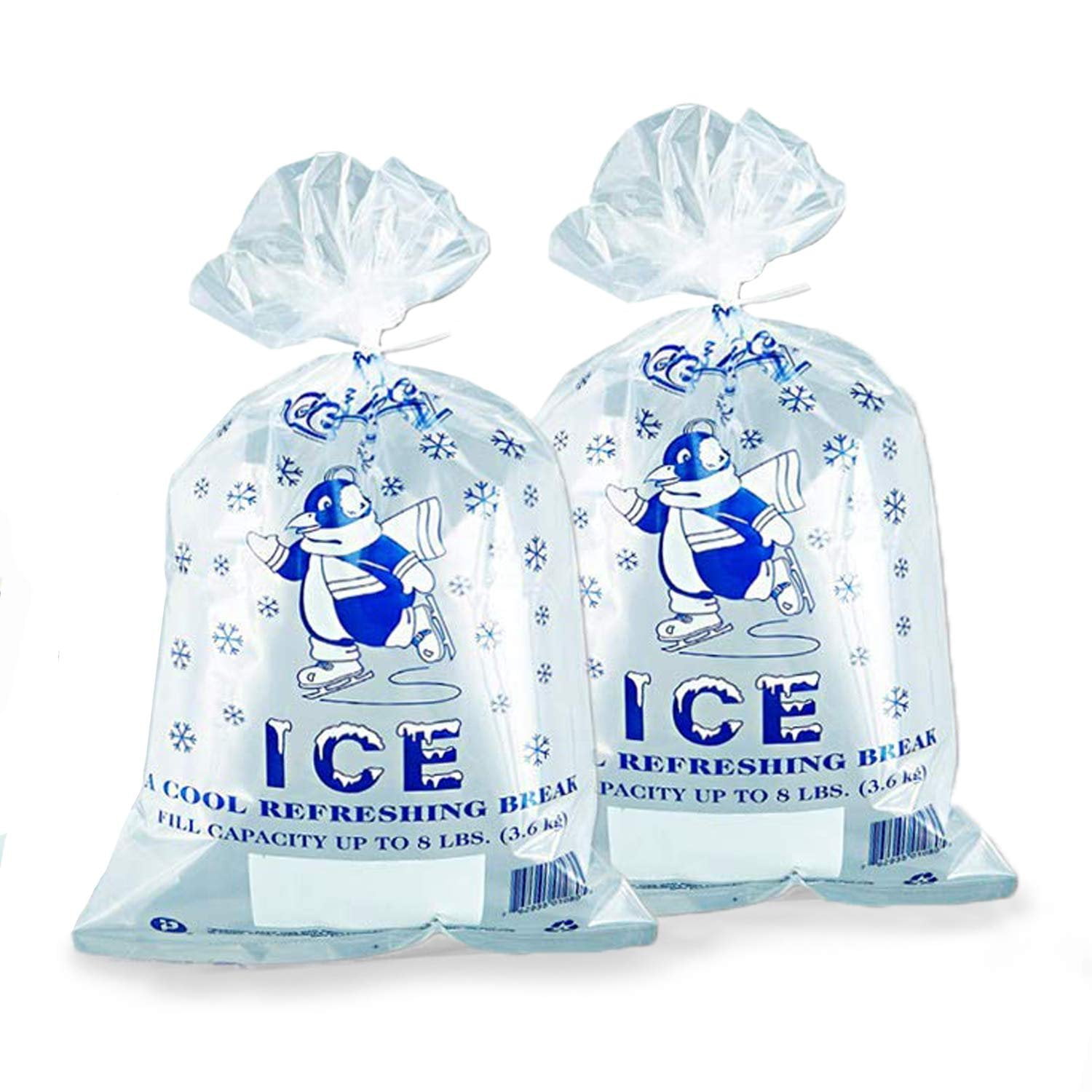 Dropship Pack Of 500 Plain Top Ice Bags With Twist Ties 13.5 X 28