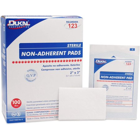 AMZ Supply Non-Adherent Pads 2x3 Absorbent Sterile Dressings  Wound Site Protection Latex-Free Pack of 1200