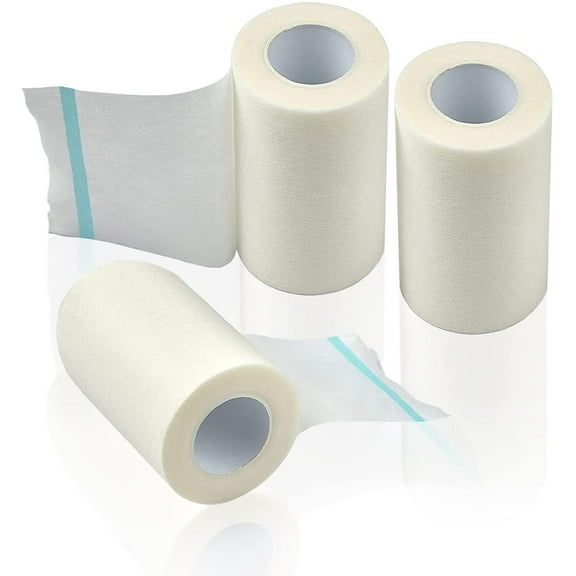 AMZ Supply Paper Surgical Tapes in Bulk, 3 inch x 10 yds. White Breathable Medical Tapes. Pack of 48