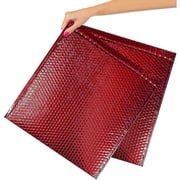 10 Pack Red Bubble Mailers 15" x 17" Heavy Style Metallic Cushion Padded Envelopes Self-Seal
