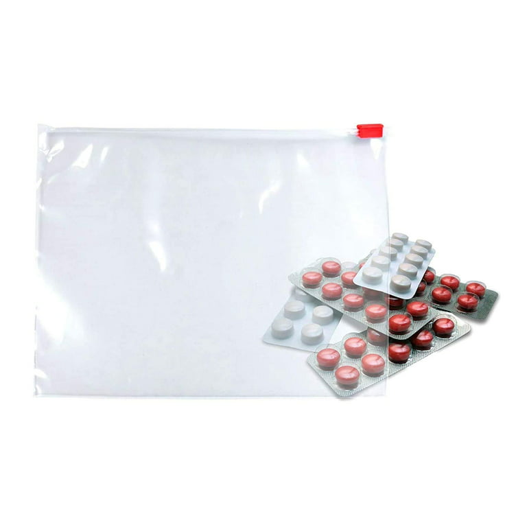 AMZ Supply Slider Zip Lock Bags 8x6 Clear Poly 3 Mil Polyethylene Bags Pack  of 100