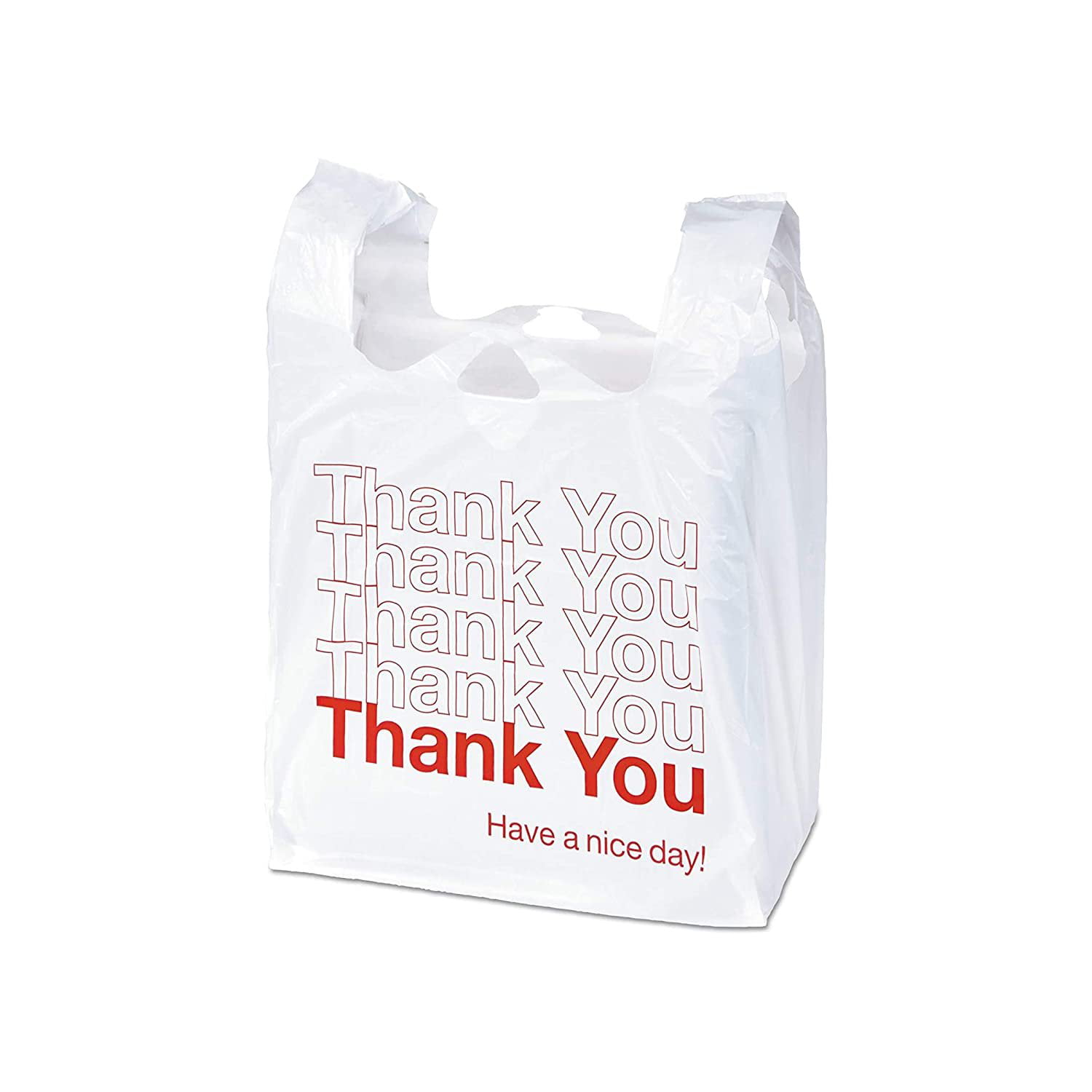 APQ Pack of 2000 Black Plastic Bags 6 x 3 x 12. Plain Carry-Out T-Shirt  Bags 6x3x12. Thickness 0.65 mil. Unprinted Shopping Bags. Handled  Polyethylene