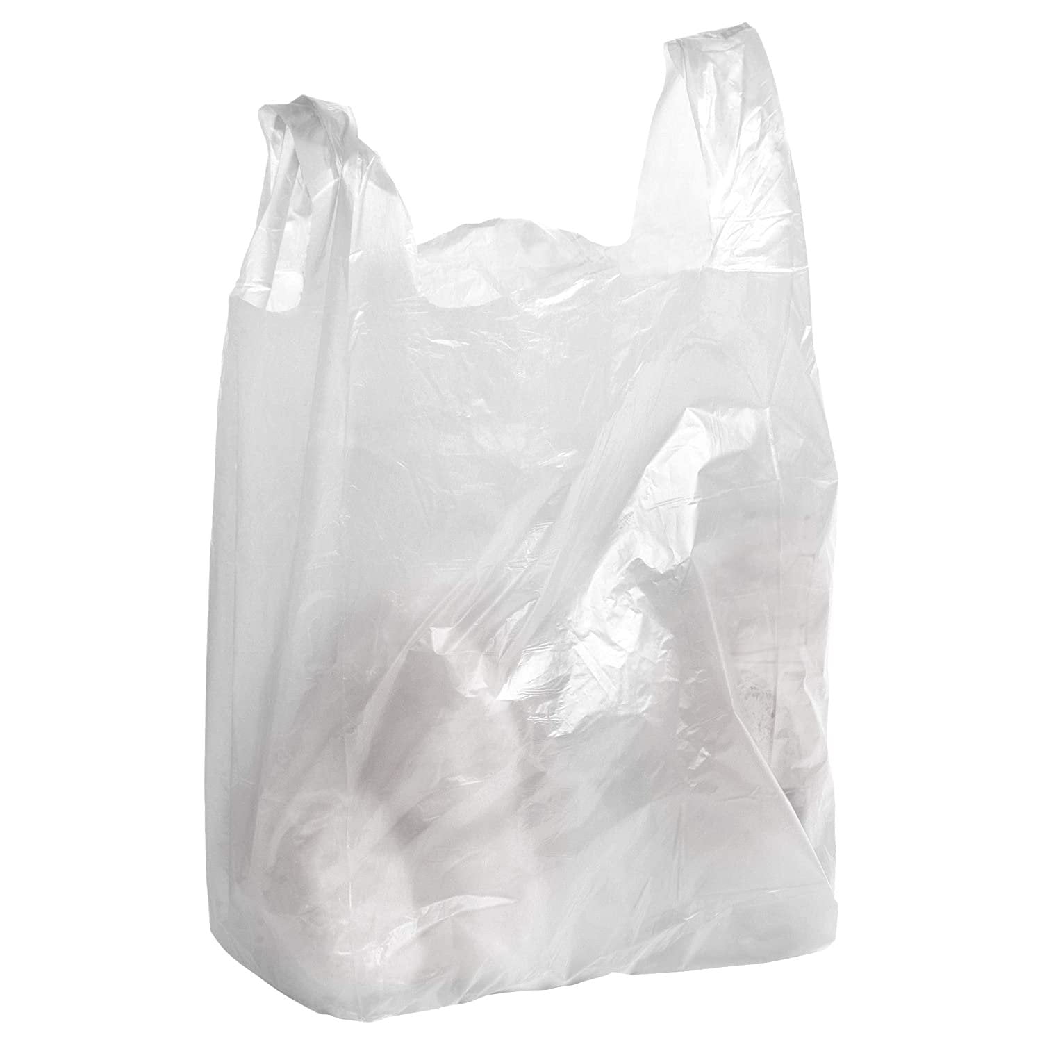 White Extra Large Plastic T Sacks, 20x10x30, Bulk 200 Pack,.75 mil