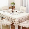 thumbnail image 1 of AMZALI Washable Flower Embroidered Lace Tablecloth Dust-Proof Table Cloths Rectangle Fabric Table Cover for Kitchen Dinner Picnic Outdoor and Indoor Home Decor (Oblong, 68 x 126 inch) C104, 1 of 3