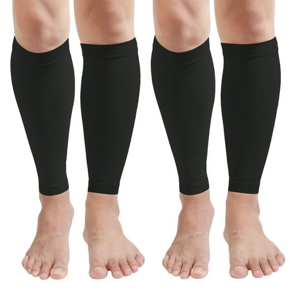 AMZAM Calf Compression Sleeve for Men and Women, (2 Pairs), Black XXL