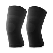AMZAM Compression Knee Brace and Support Sleeves for Unisex, Black XL