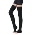 thumbnail image 1 of AMZAM Thigh High Compression Stockings for Unisex, Open Toe, 20-30mmhg, Black L, 1 of 7