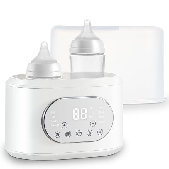 AMZBABYCHEF 10-in-1 Fast Baby Bottle Warmer for Breastmilk & Formula with Timer Accurate Temp Control