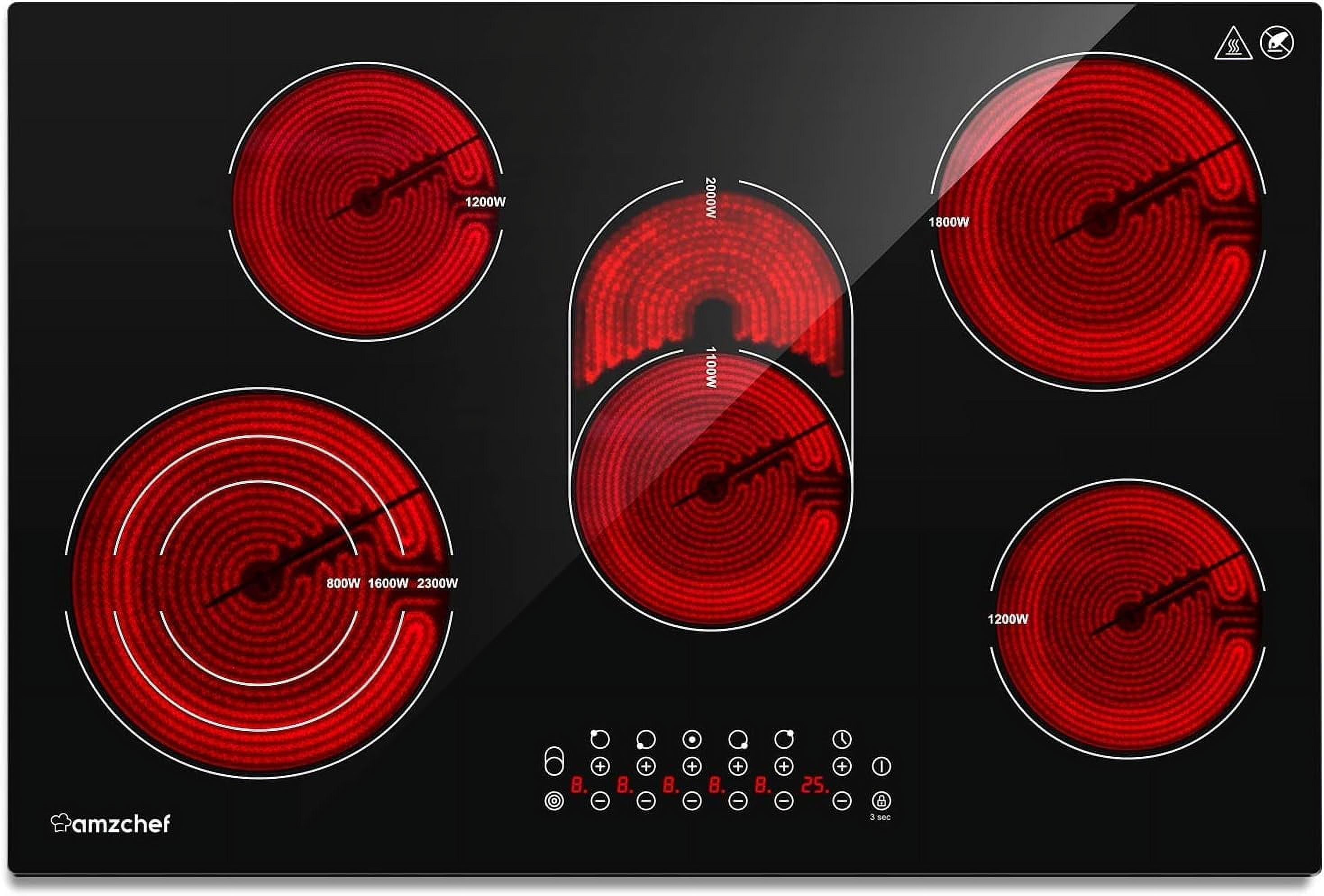 AMZCHEF 30″ Built-in Electric Stove, 8500W Induction Cooktop with 5 Burners, 240V Power Electric Cooktop with Touch Sensor Control, Timer, Child Safety Lock, for All Kinds of Cookware Sansujyuku sansujyuku.com