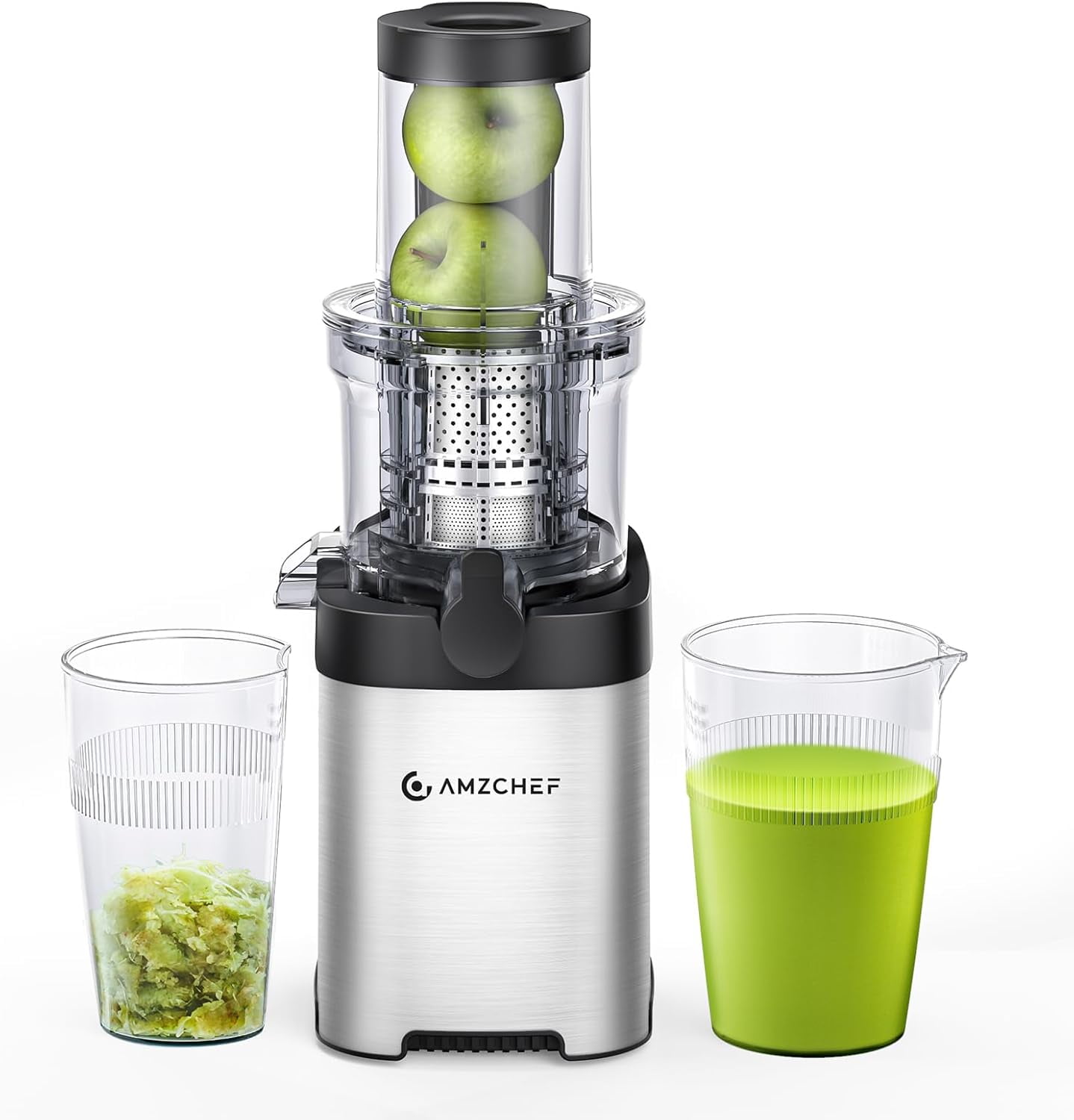 AMZCHEF Cold Press Juicer, Juicer Machines 3.1" Large Feed Chute for