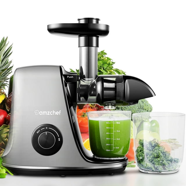 AMZCHEF Juicer Machines - Cold Press Slow Juicer -Masticating Juicer
