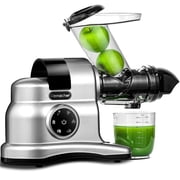 AMZCHEF Slow Juicer 3  Wide Chute, Quiet Masticating Gray Juicer, Easy to Clean