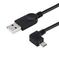 thumbnail image 1 of AMZER 28cm 90 Degree Angle Right Micro USB to USB Data / Charging Cable - Black, 1 of 3