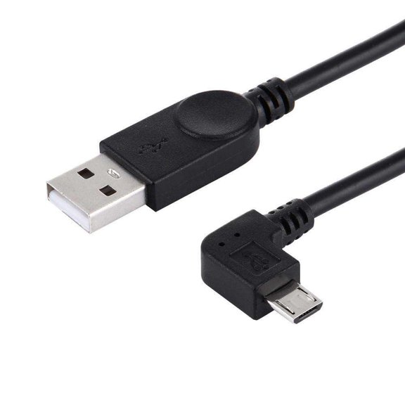 AMZER 28cm 90 Degree Angle Right Micro USB to USB Data / Charging Cable - Black