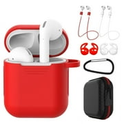 AMZER 7 in 1 Wireless Earphones Shockproof Silicone Protective Case for Apple AirPods 1 / 2