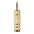 thumbnail image 1 of AMZER Gold Plated 3.5mm Plug to 6.35mm Stereo Jack Socket Adapter, 1 of 4