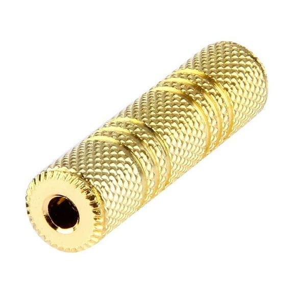 AMZER Gold Plated 3.5mm Stereo Jack Female to 3.5mm Female Audio Adapter Coupler Jack Socket Adapter for Stereo cable, Speakers and Headphones