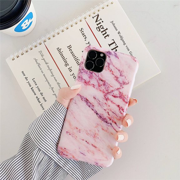 AMZER Marble Design Case for iPhone 11 Pro Slim IMD TPU Protective Case with HD Designs - Pink Flare