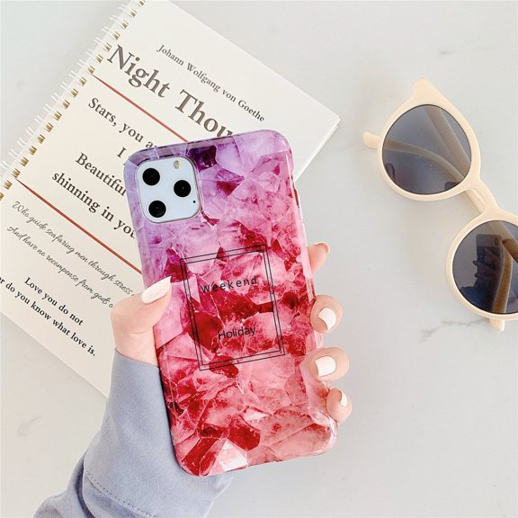 AMZER Marble Design Case for iPhone 11 Pro Slim IMD TPU Protective Case with HD Designs - Red Stone