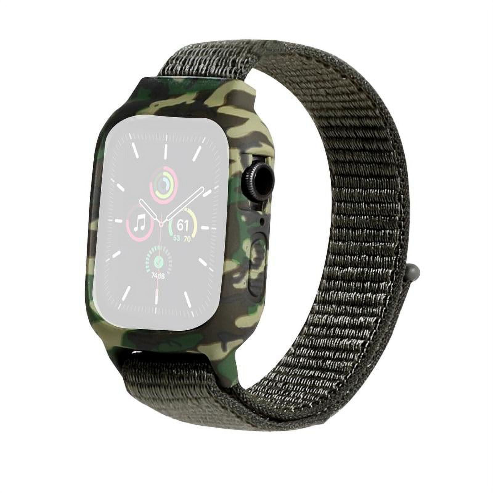AMZER Nylon Compatible with Apple Watch Band 44mm Replacement Military Style iWatch Band Long Adjustable for Series 6 5 4 Watch SE Army Green Walmart