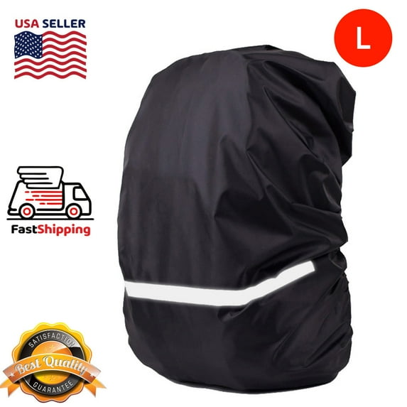 AMZER Reflective Light Waterproof Dustproof Backpack Rain Cover Portable Ultralight Shoulder Bag Protect Outdoor Tools - Large