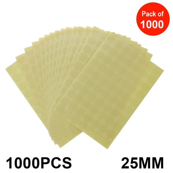 AMZER Round Shape PVC Self-adhesive Sealing Sticker - 1000 Pcs - 25mm