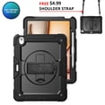 thumbnail image 1 of AMZER TUFFEN Multilayer Case with 360 Degree Rotating Kickstand with Shoulder Strap, Hand Grip, Pencil Holder for iPad Air 13" M2 (2024) / iPad Air 13" M3 (2025) - Black, 1 of 6