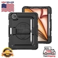 thumbnail image 1 of AMZER TUFFEN Case for iPad Pro 5th Gen with 360 Degree Rotating Kickstand Shoulder Strap and Hand Strap Heavy Duty Protective Rugged Case Cover for iPad Pro 11" M4 2024, Black, 1 of 7