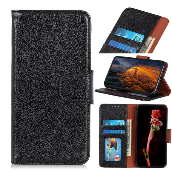 AMZER Texture Horizontal Flip Leather Wallet Case for Sony Xperia Ace II with Holder & Card Slots & Wallet