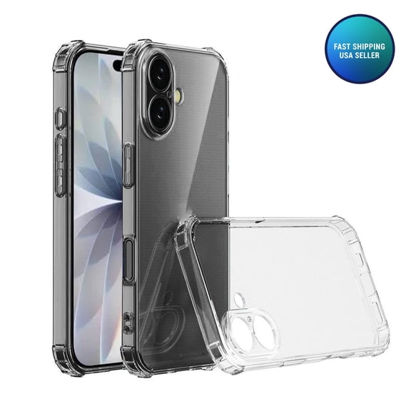 AMZER Transparent Case for Apple iPhone 17 Crystal HD Clear Back Hybrid Case TPU Bumper Frame Slim Shockproof Hard Defender Cover Fit for Apple iPhone 17 (6.3") (Clear)