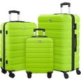 AMZFUN 3PCS Luggage Sets,PC+ABS Hardcover Suitcases, Light, Silent Wheels, TSA Lock, Carry On 20