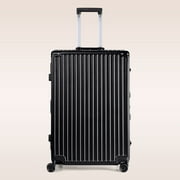 AMZFUN Carry On Luggage, Aluminium Frame, PC ABS Hard Shell, Suitcases with Wheels, TSA Lock, No Zipper, 28in Black