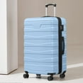 thumbnail image 1 of AMZFUN 28 Inches Carry On Luggage, Lightweight ABS+PC Hard Case Suitcase With 360° Rotating Silent Wheel, With TSA Lock, Airline Approved Luggage, Light Blue, 1 of 6