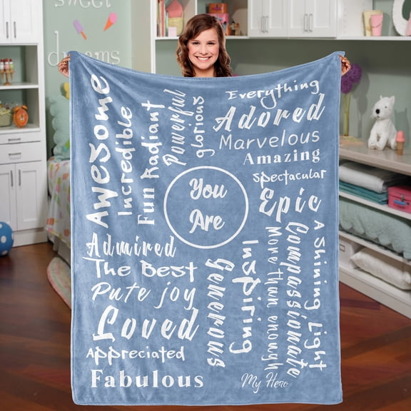 AMZLAL Prayer Compassion Healing Thoughts Gift Throw Blanket Encouraging Blanket Gift For Best Friend Women Men 50×60 Inch