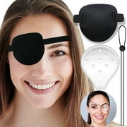 AMZVIO 2PCS Eye Patches , 1PCS 3D Medical Eye Patch for Adults Kids Left and Right Eye,1PCS Clear Plastic Eye Shield for Eye Surgery